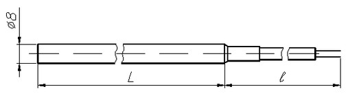 Габаритные размеры термопреобразователя ТСП-288М
