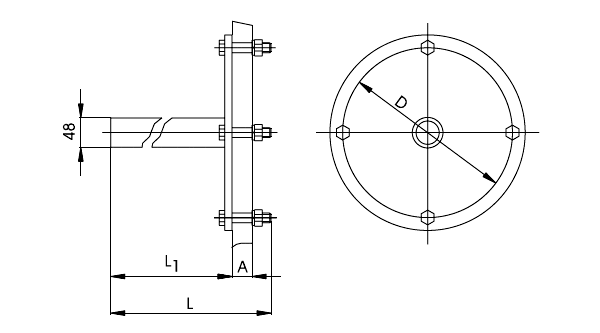 Рис.1. Схематическое изображение узла крепления УКЭ-2