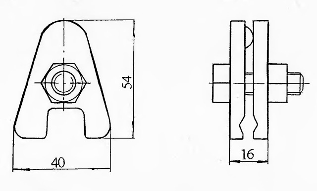Рис.1. Схематическое изображение зажима струнового СЗ-III