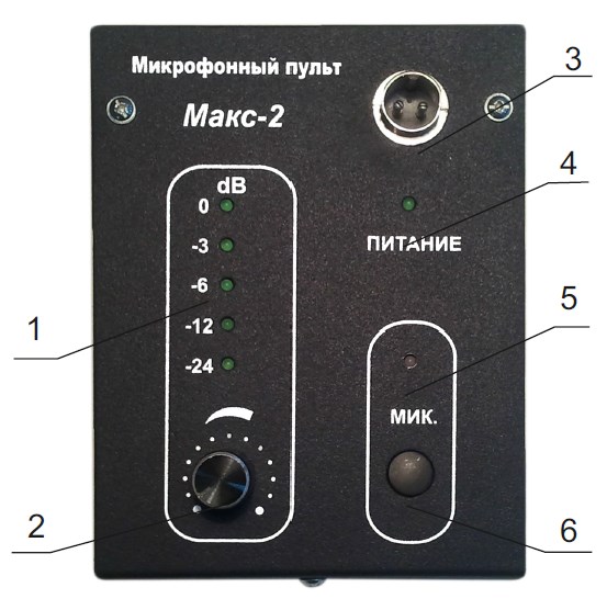 Схема конструкции микрофонного пульта Макс-2